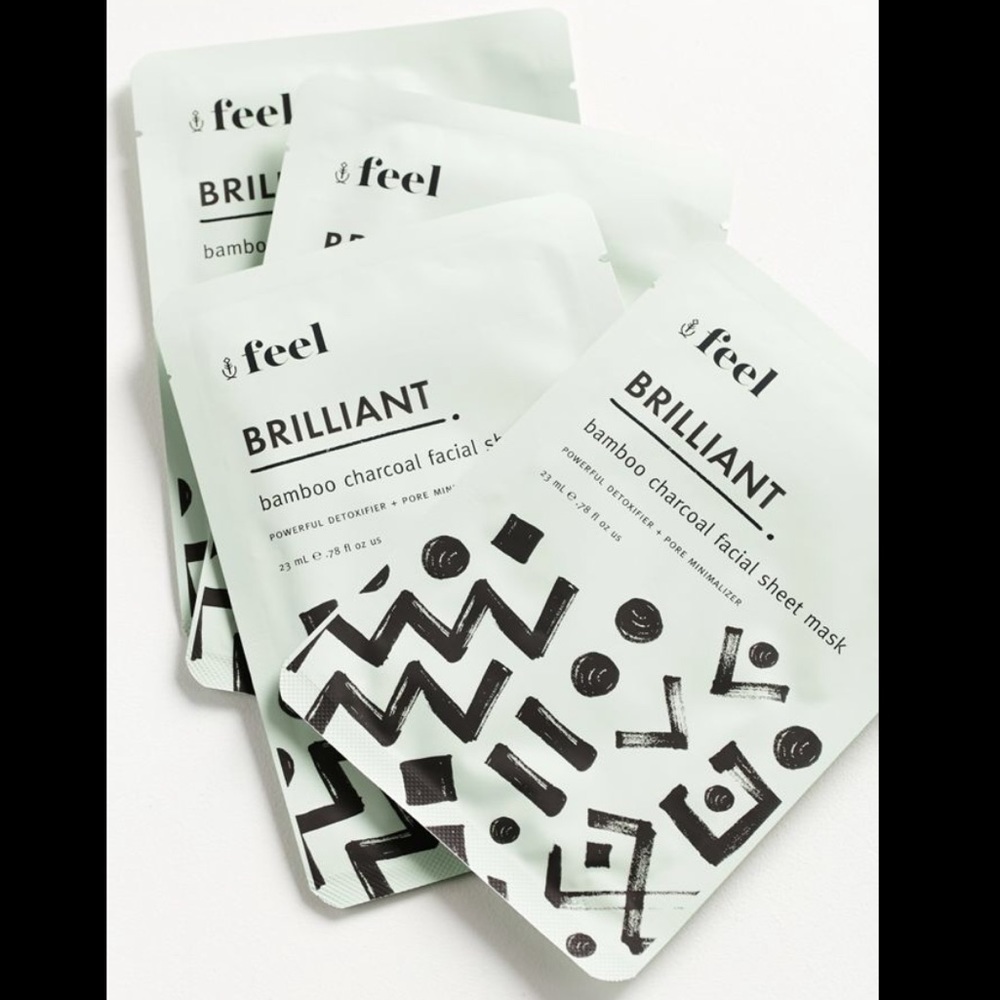 Feel Brilliant Bamboo Charcoal Sheet Mask Bundle
